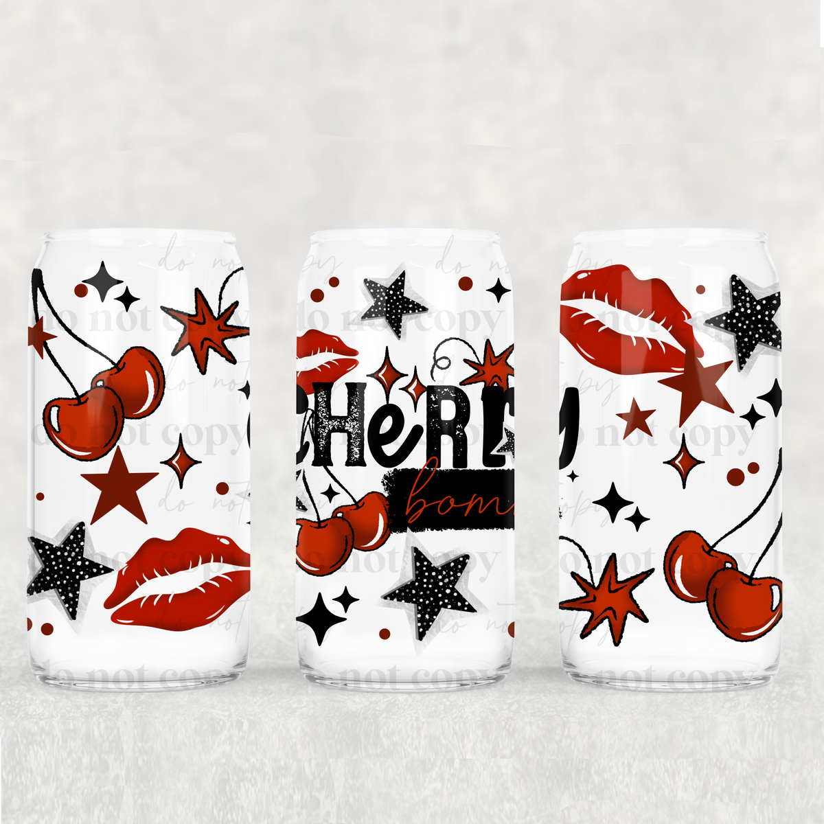 Cherry Bomb 16oz Glass Wrap