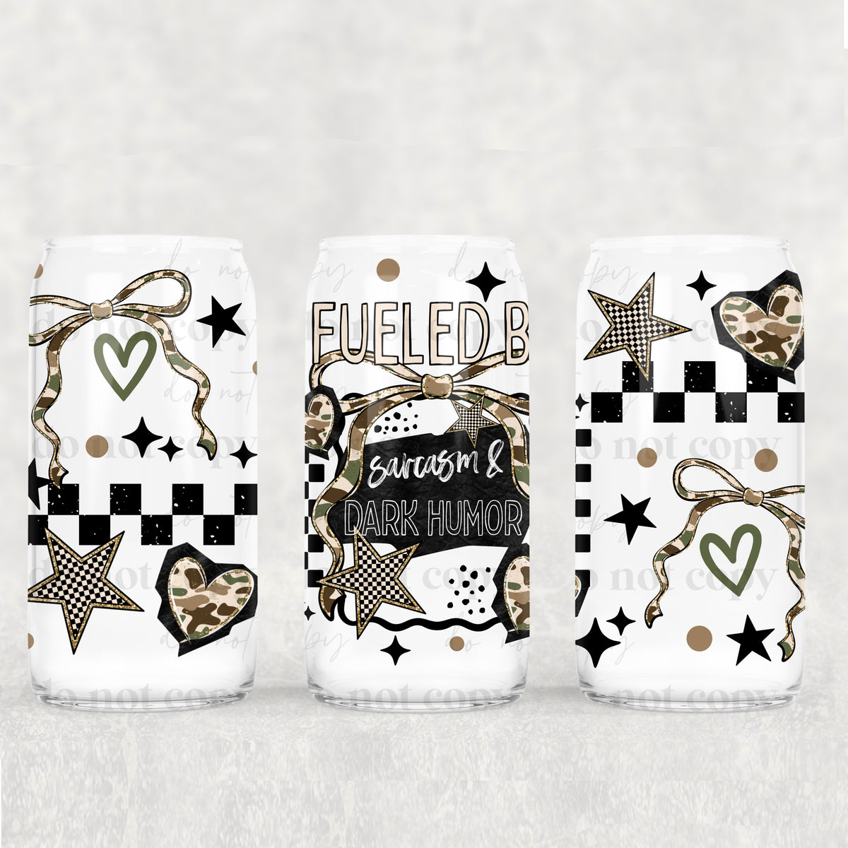 Sarcasm & Dark Humour 16oz Glass Wrap