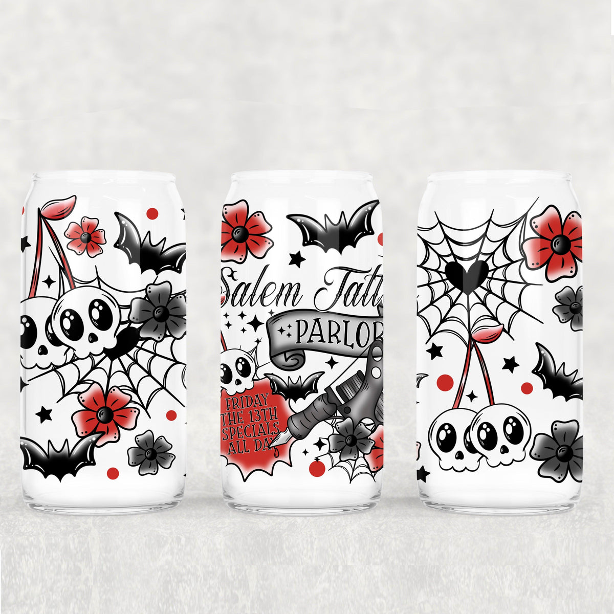 Salem Tattoo Parlor 16oz Glass Wrap