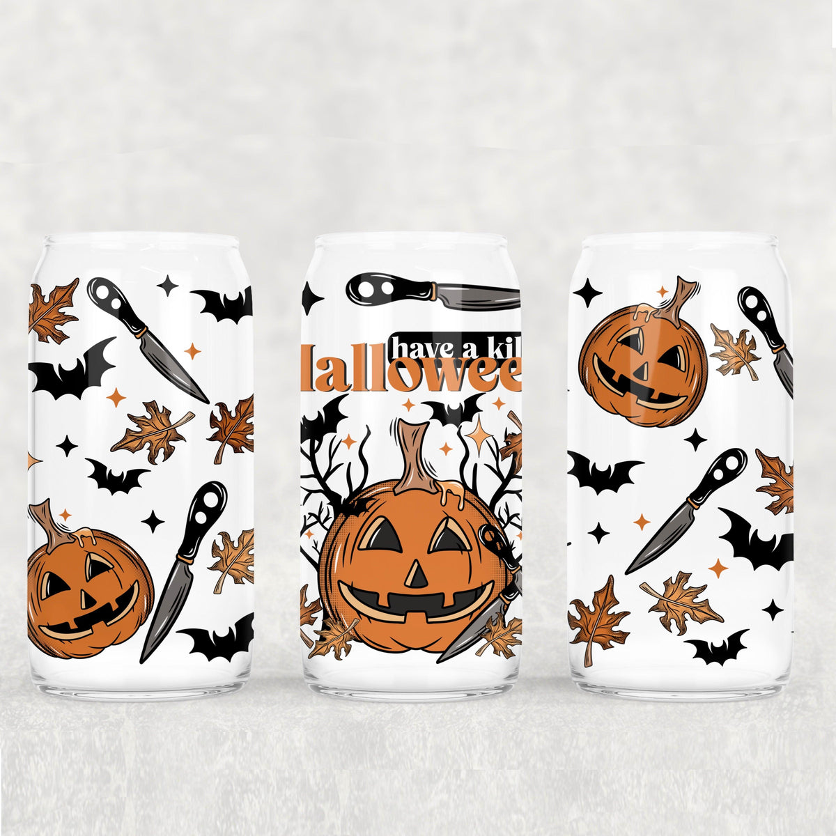 Killer Halloween 16oz Glass Wrap