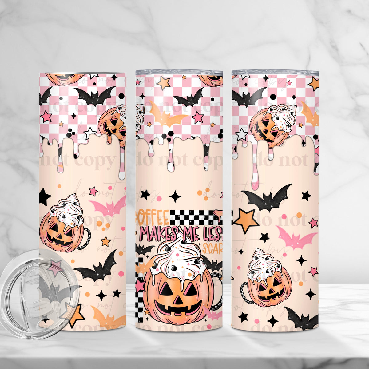 Scary Coffee Tumbler Wrap