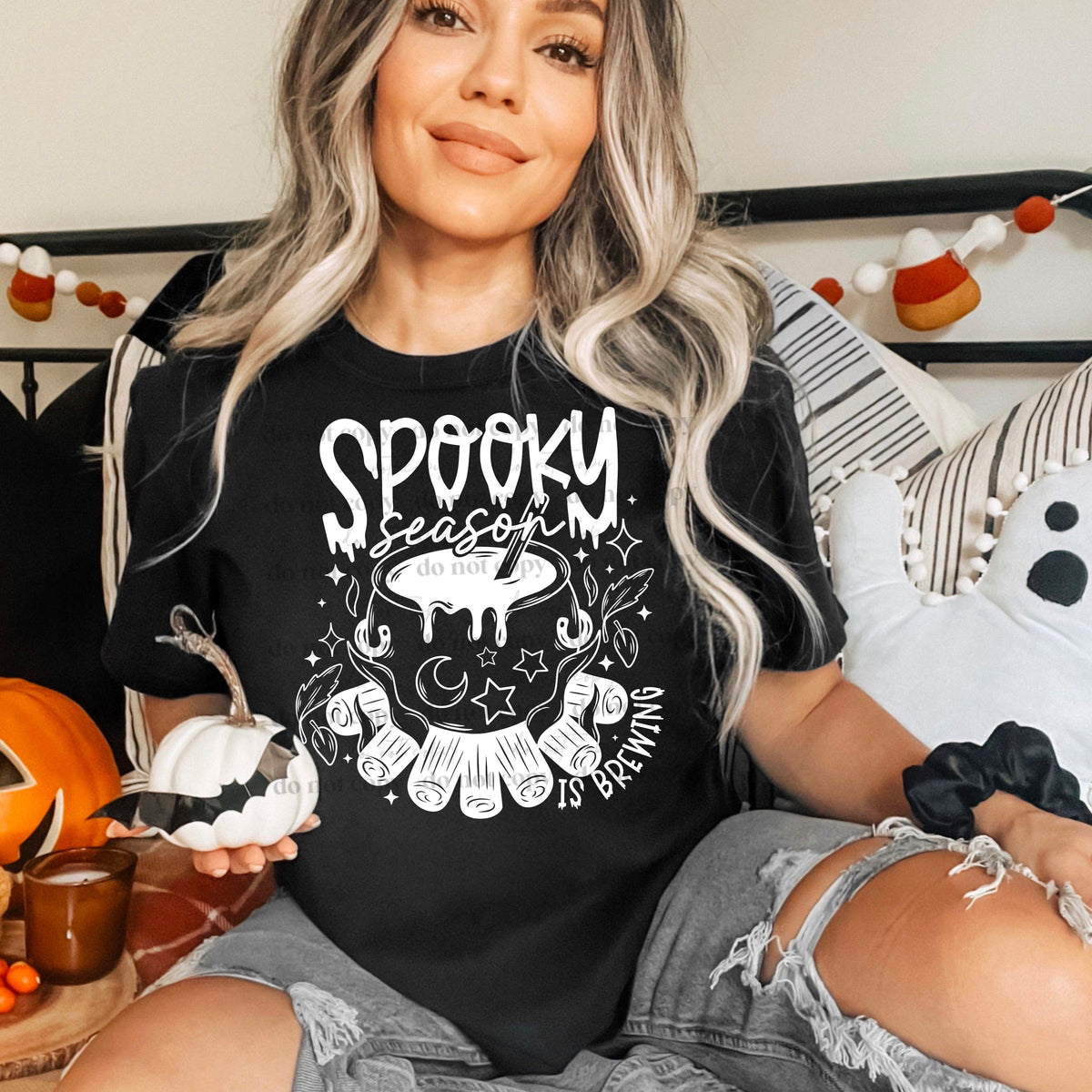 Spooky Season Is Brewing Single Color PNG