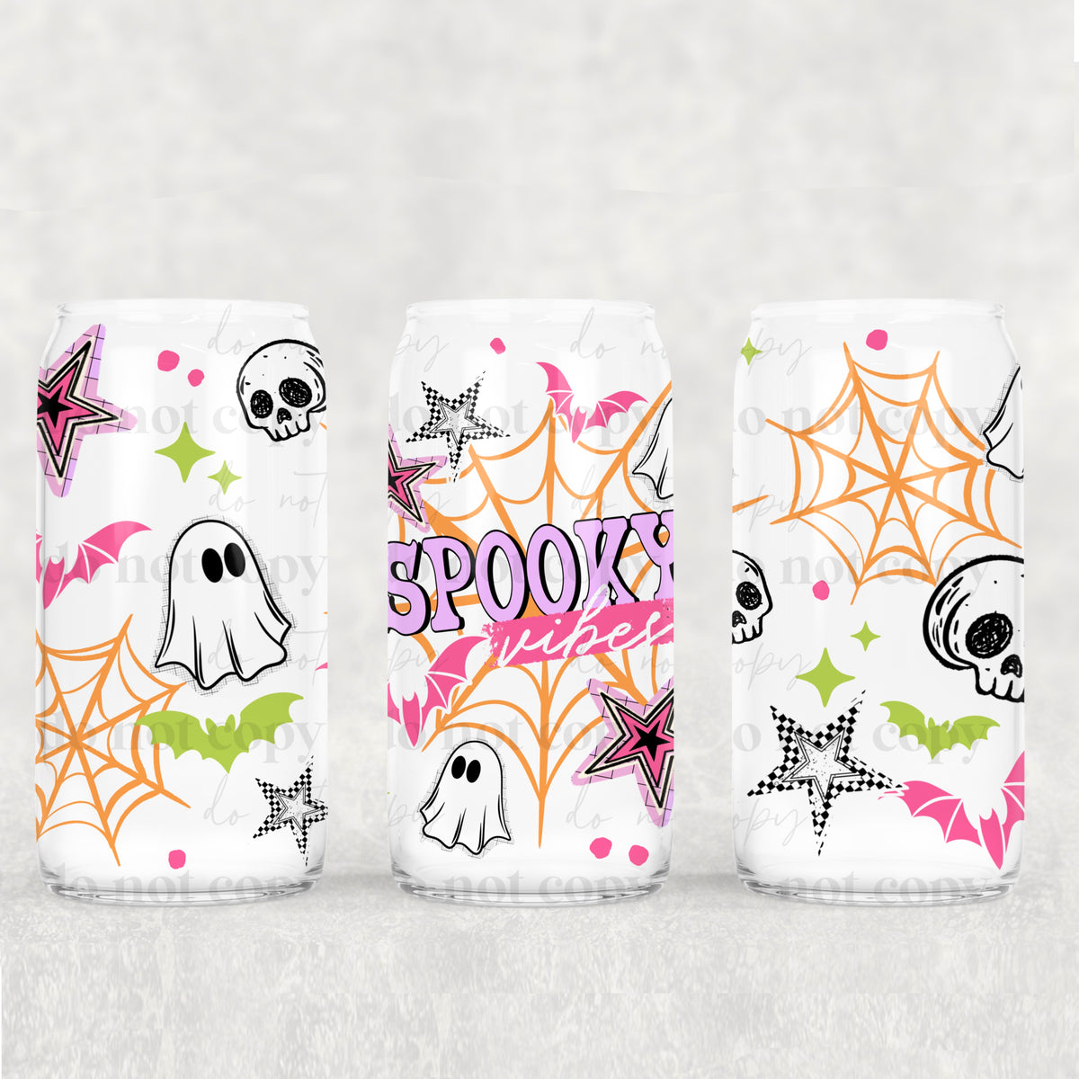 Spooky Vibes 16oz Glass Wrap