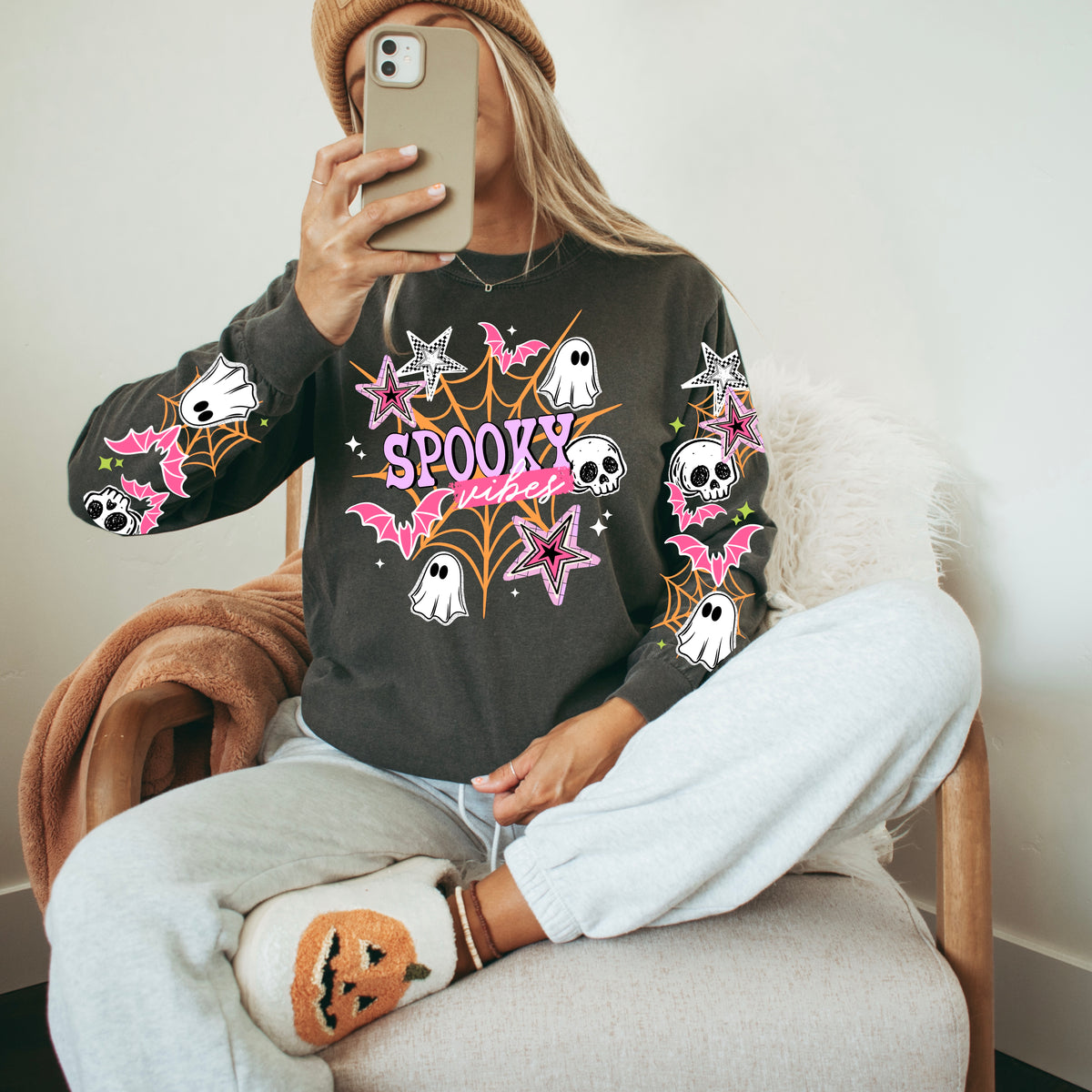 Spooky Vibes w/ Sleeves PNG