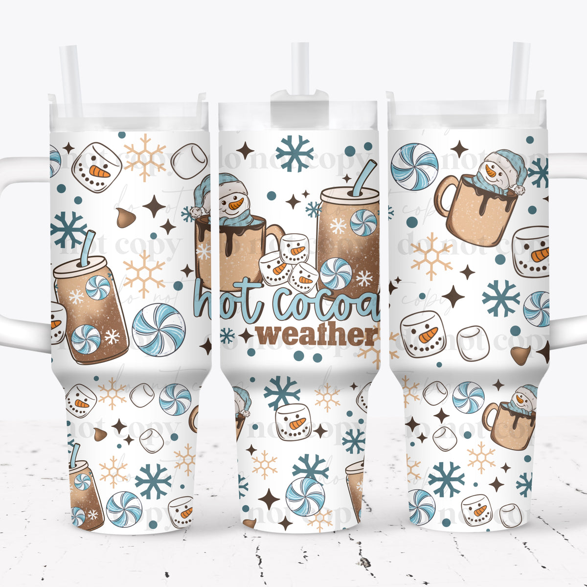 Hot Cocoa Weather 40oz Tumbler Wrap