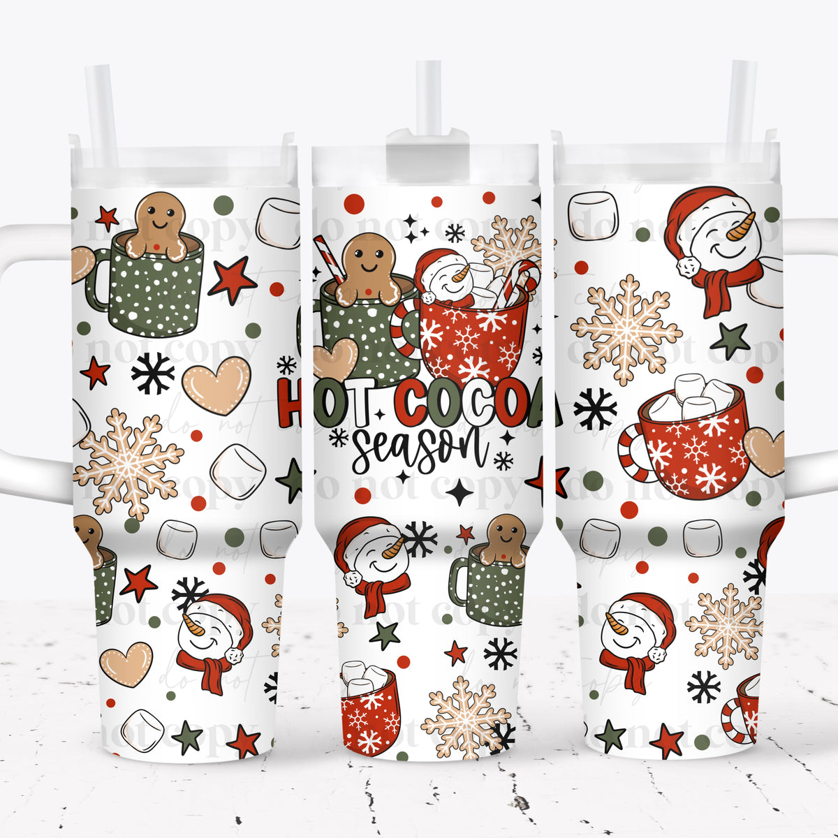 Hot Cocoa Season 40oz Tumbler Wrap