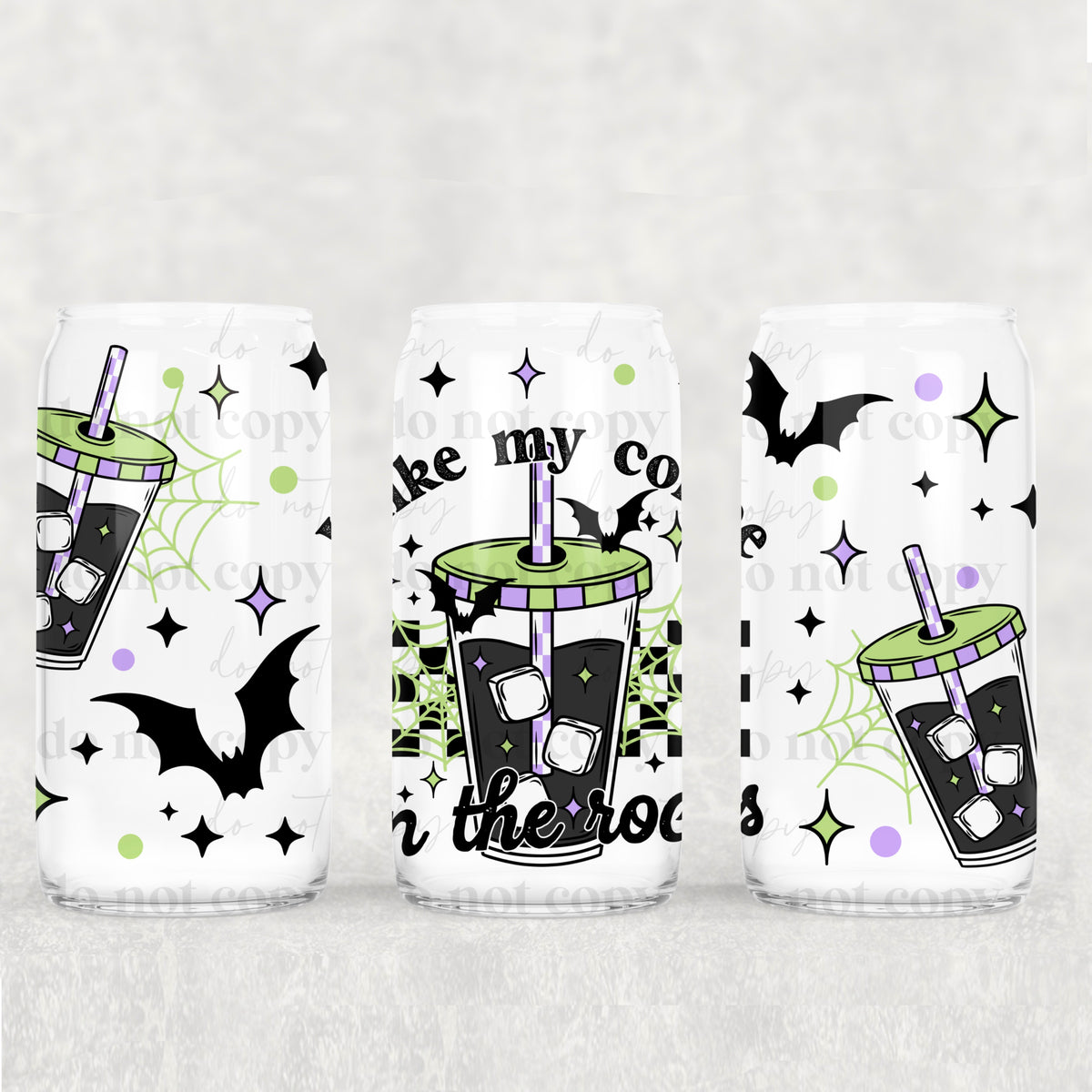 Spooky On The Rocks 16oz Glass Wrap