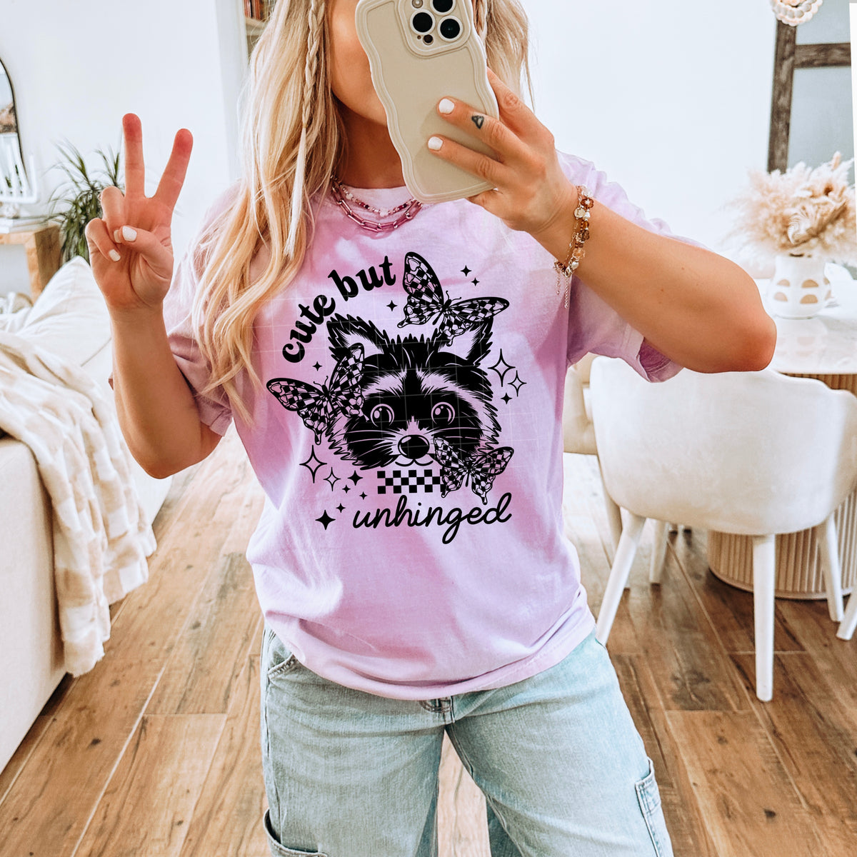 Cute But Unhinged Single Color PNG