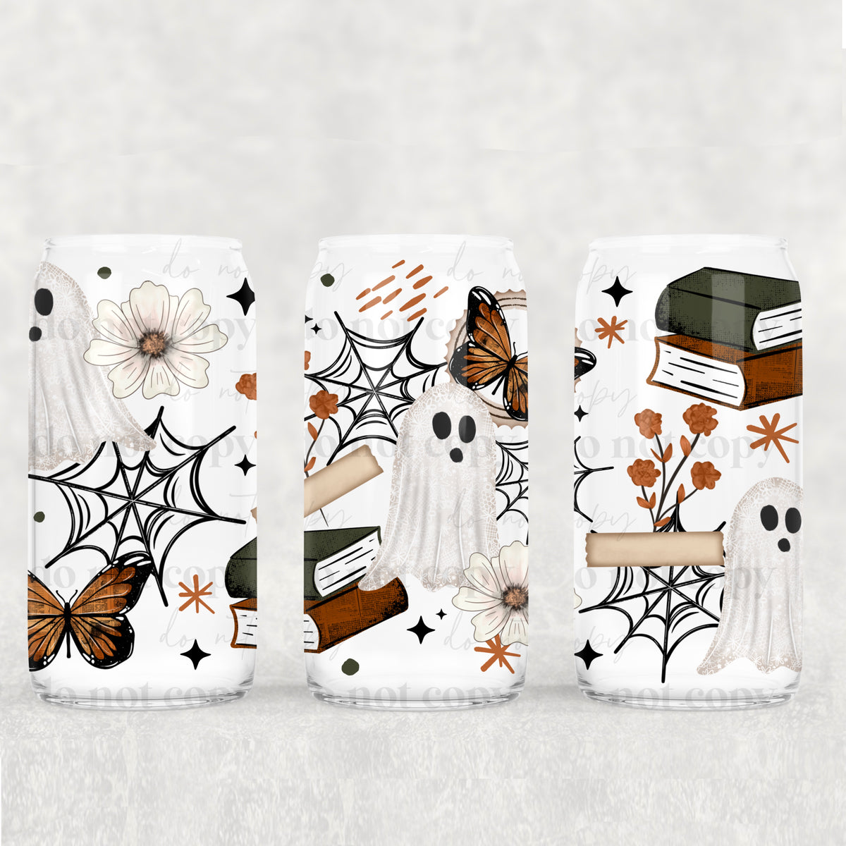 Book Ghostie 16oz Glass Wrap