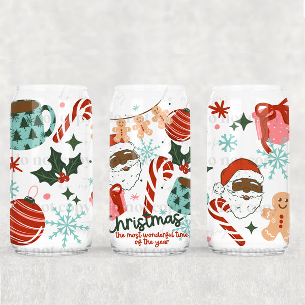 Christmas Things 2 Skin Tones 16oz Glass Wrap