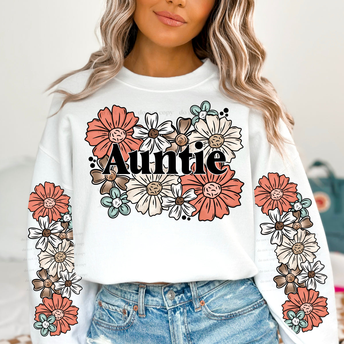 Auntie Floral w/ Sleeves PNG