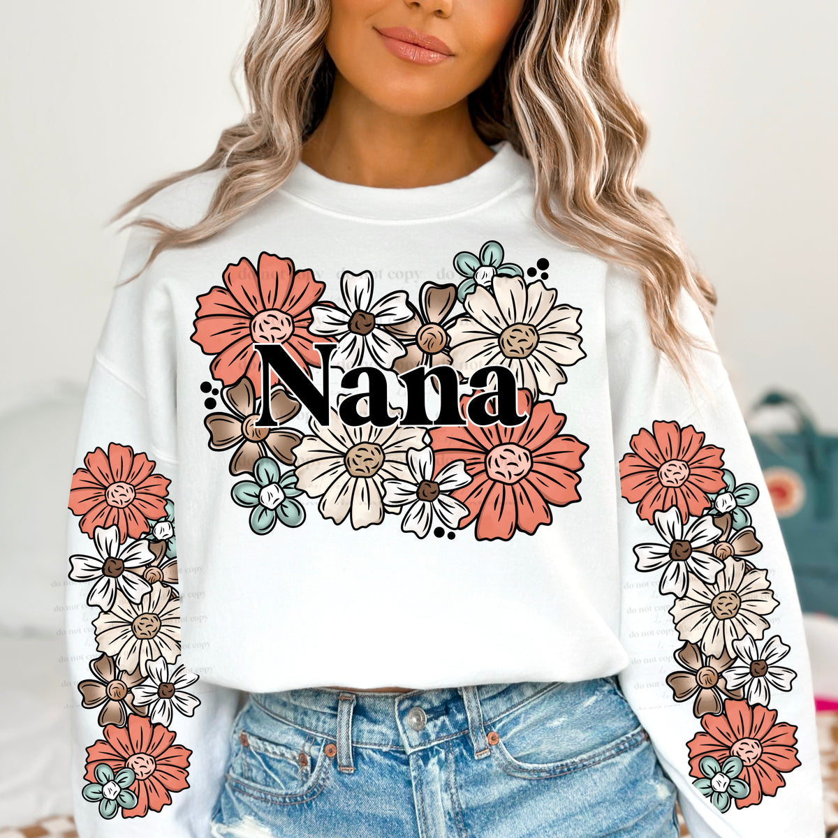 Nana Floral w/ Sleeves PNG