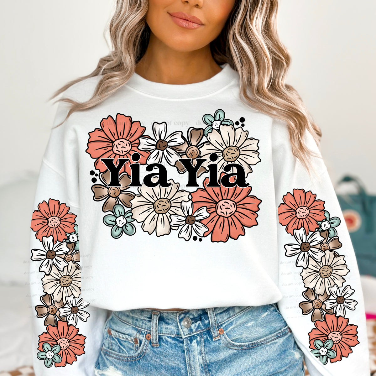 Yia Yia Floral w/ Sleeves PNG