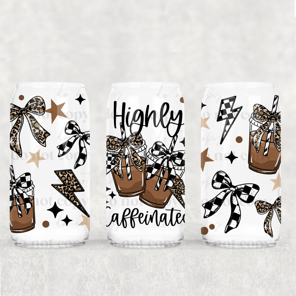 Highly Caffeinated 16oz Glass Wrap