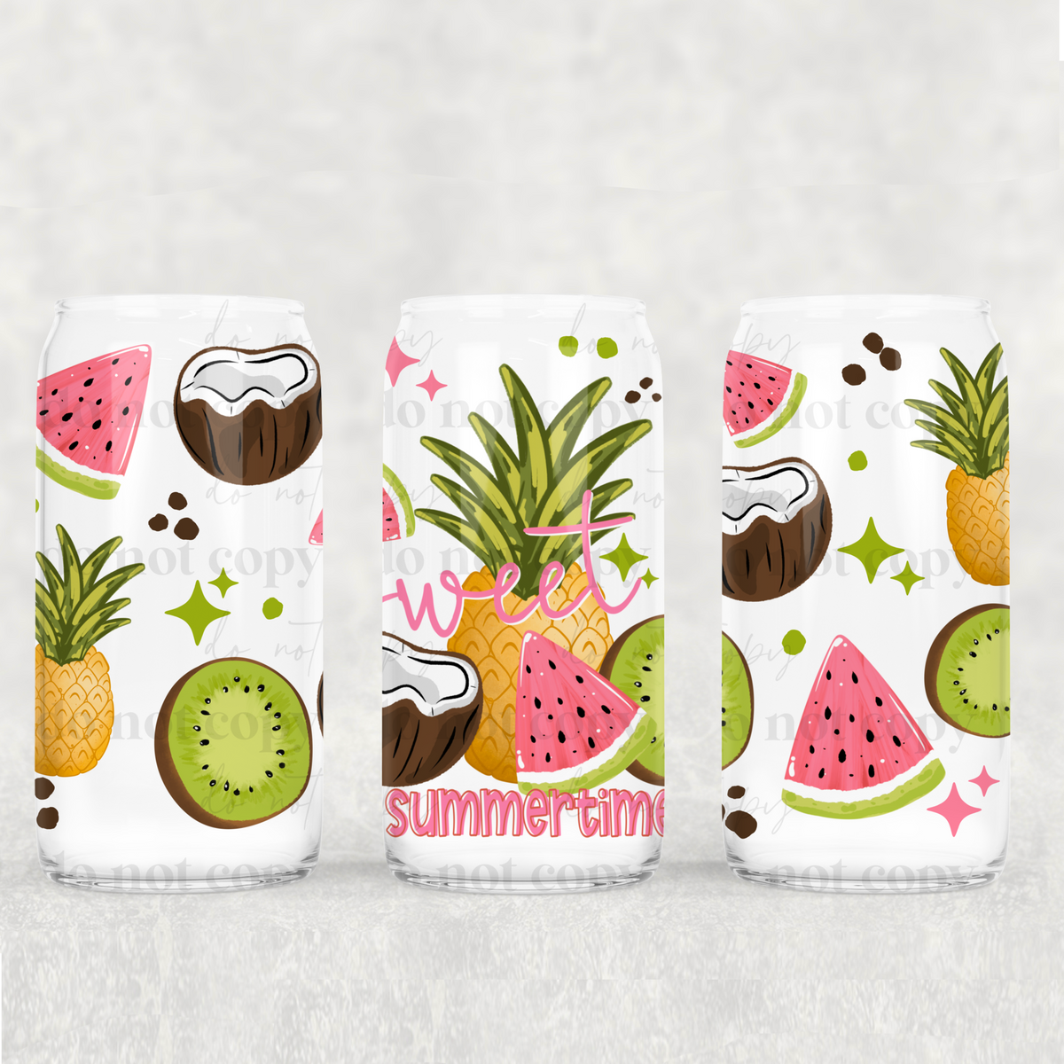 Sweet Summertime 16oz Glass Wrap