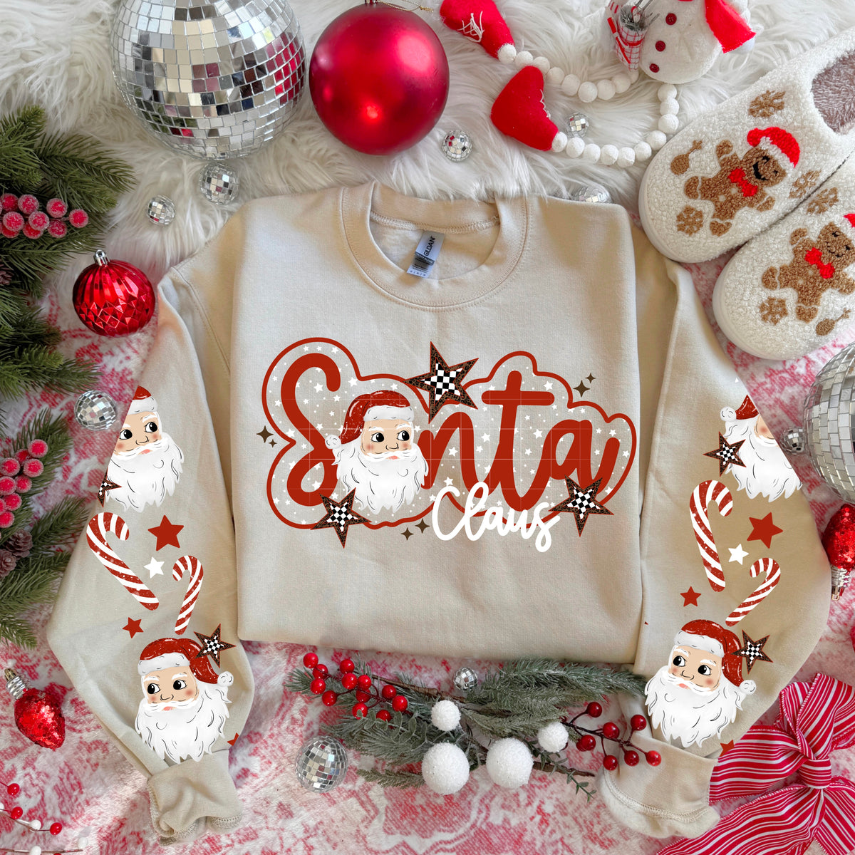 Santa Claus 2 Skin Tones w/ Sleeves PNG