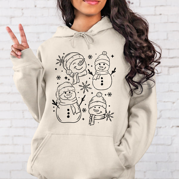 Snowmen Single Color PNG