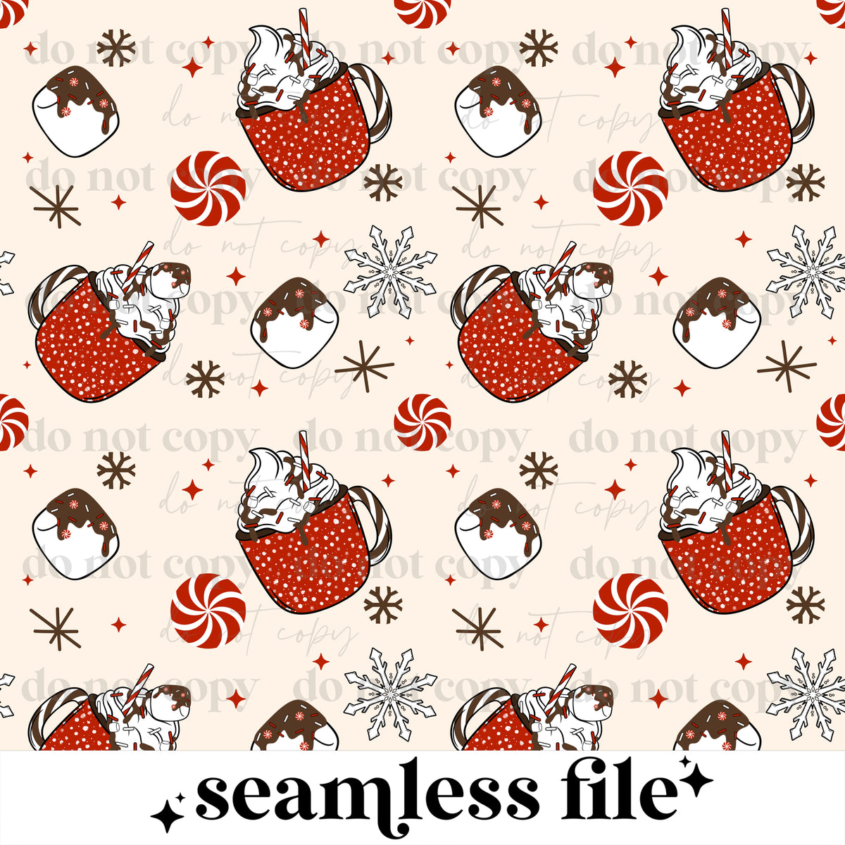 Cozy Hot Cocoa Weather Seamless