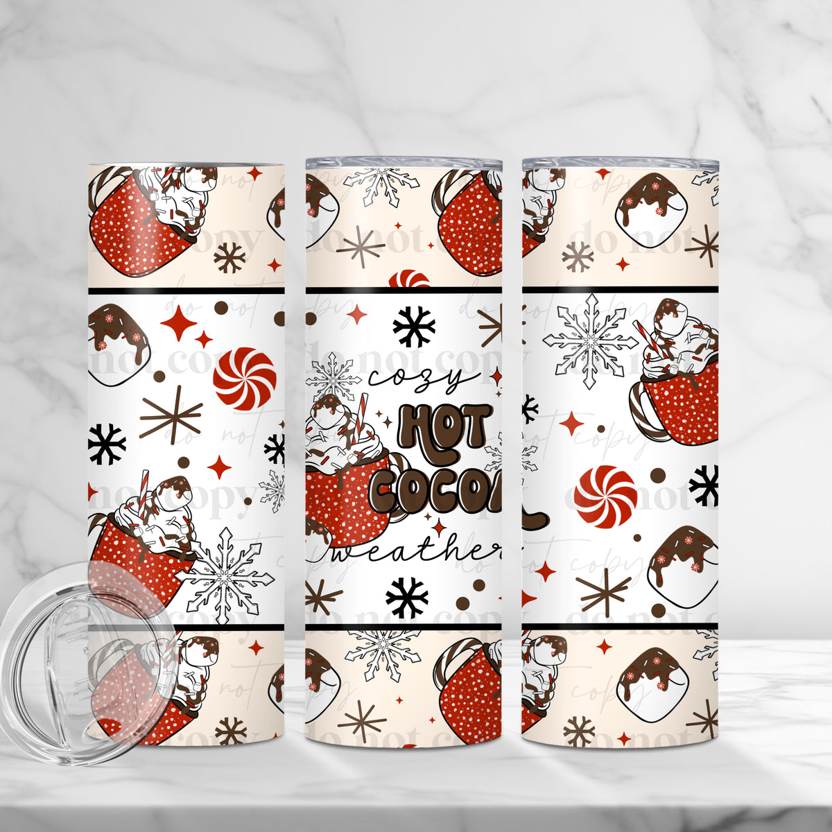 Cozy Hot Cocoa Weather Tumbler Wrap