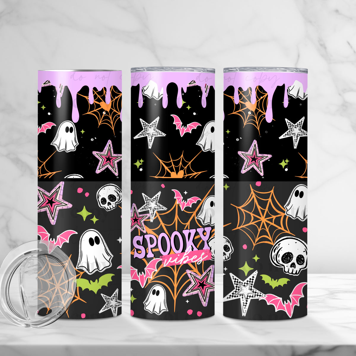 Spooky Vibes Drip Tumbler Wrap