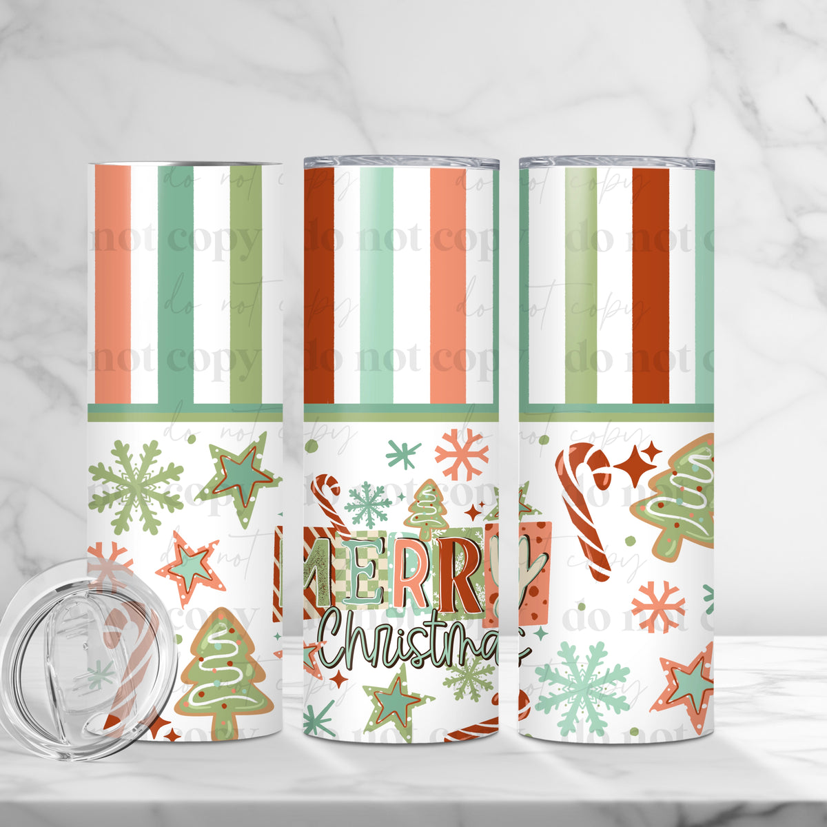 Merry Christmas 20oz Tumbler Wrap