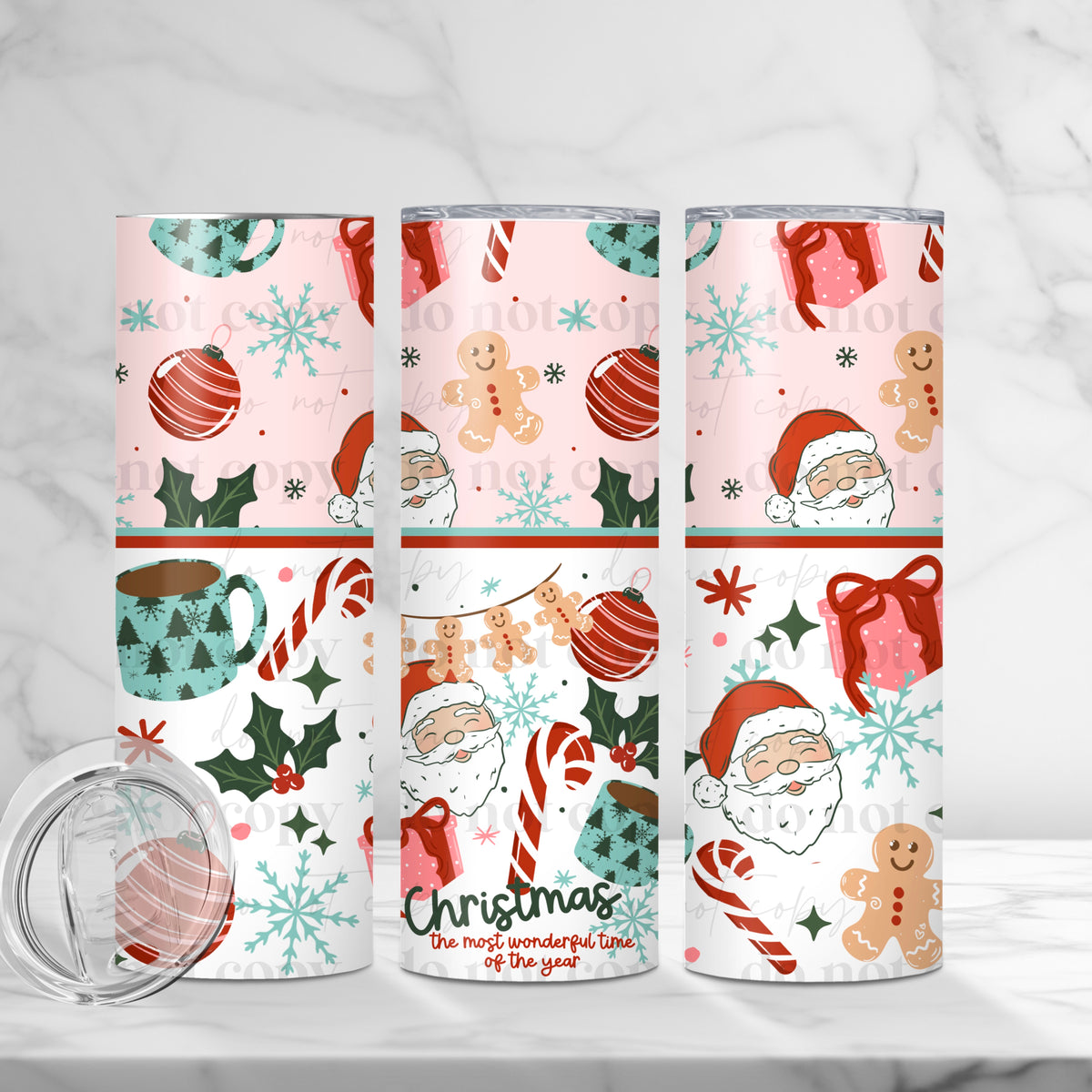 Christmas Things 2 Skin Tones 20oz Tumbler Wrap