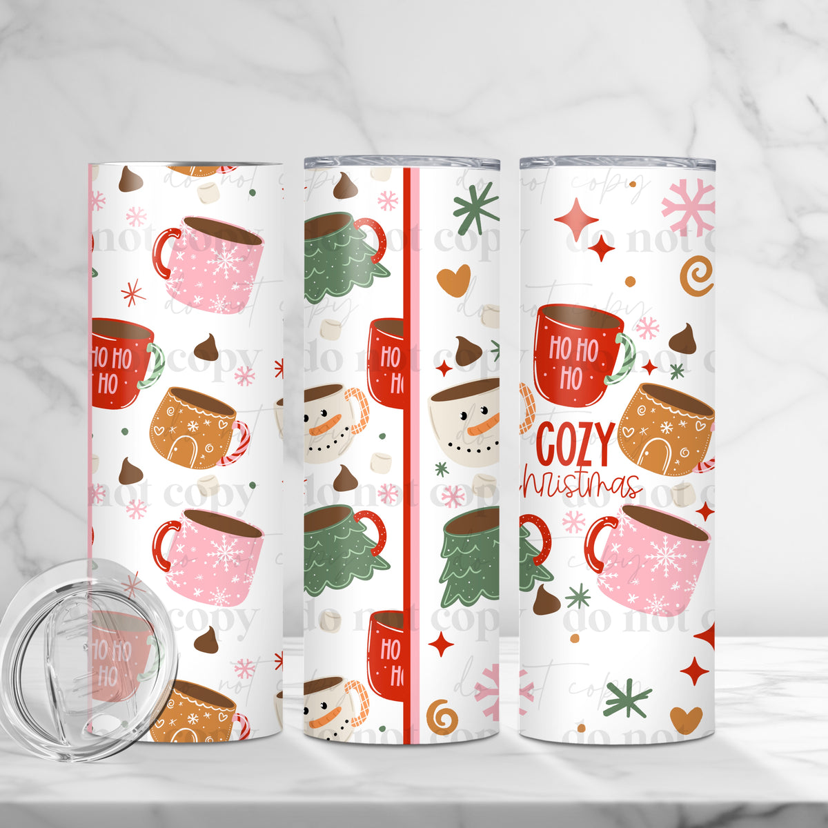 Cozy Christmas Mugs 20oz Tumbler Wrap