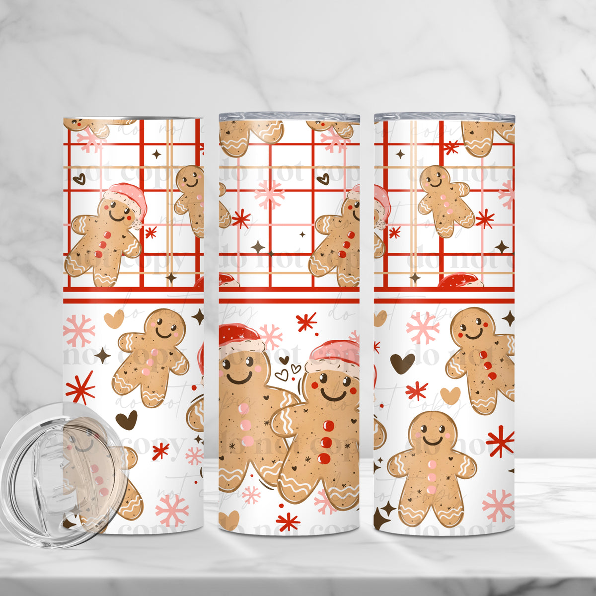 Boy & Girl Gingerbread 20oz Tumbler Wrap