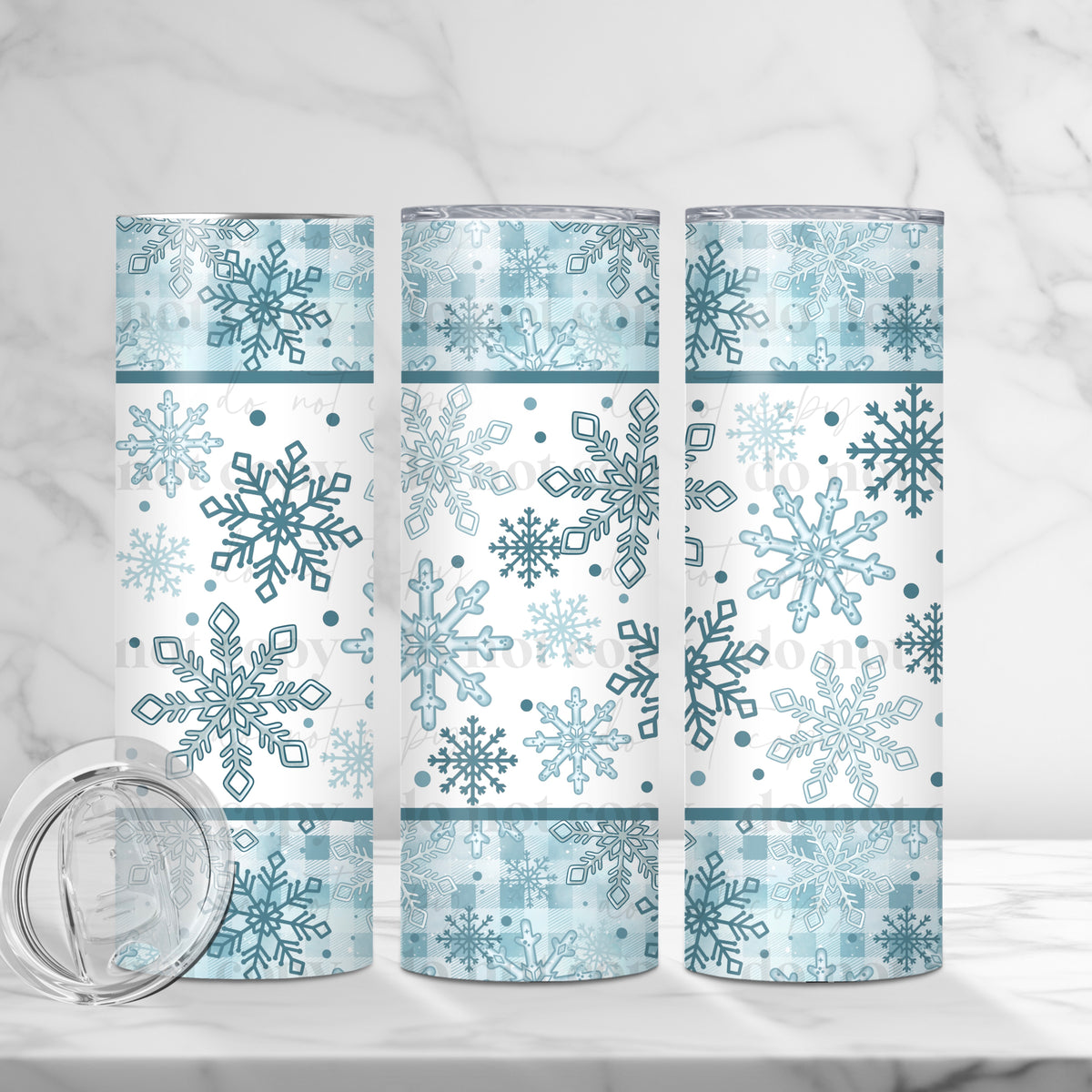 Blue Snowflake Tumbler Wrap