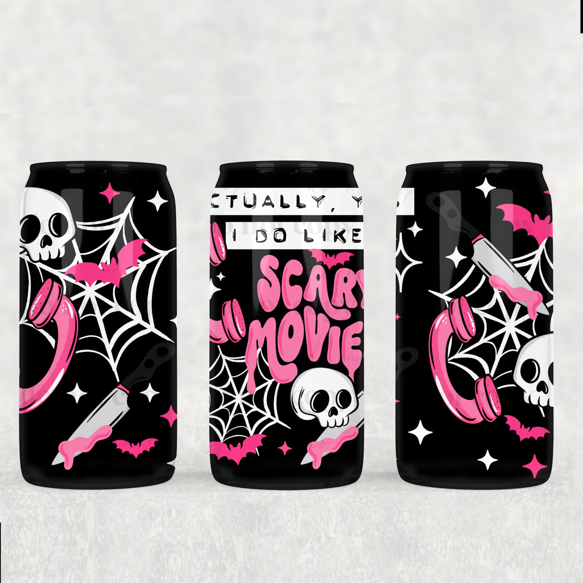 Scary Movies 16oz Glass Wrap