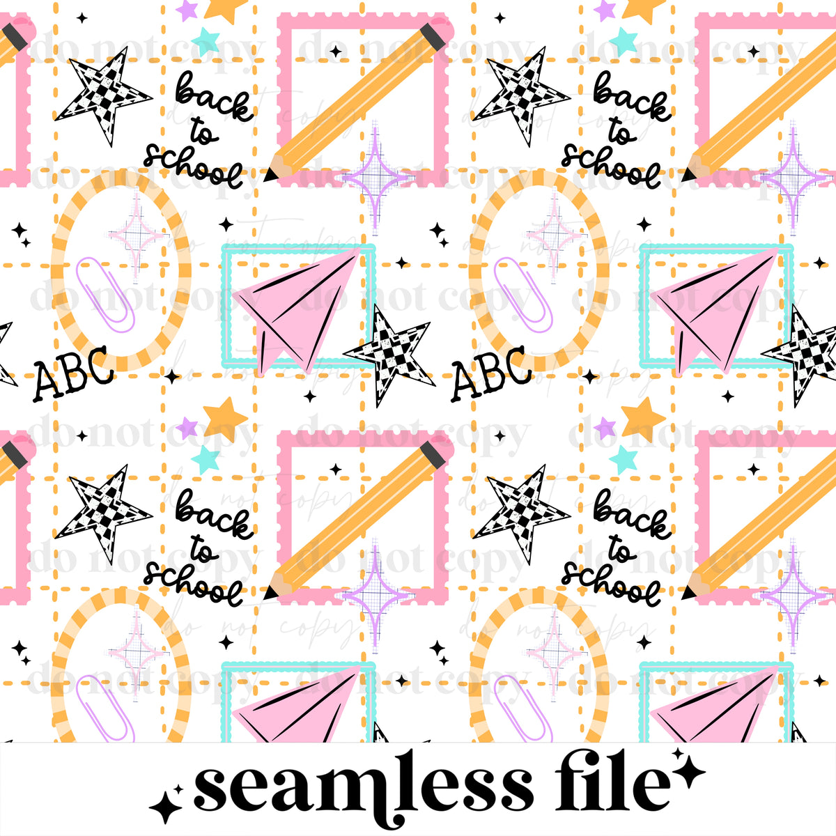 Back To School Frames Seamless