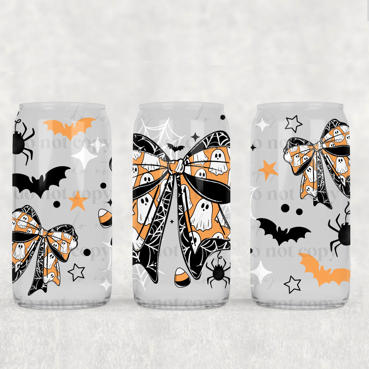 Ghost Bow 16oz Glass Wrap