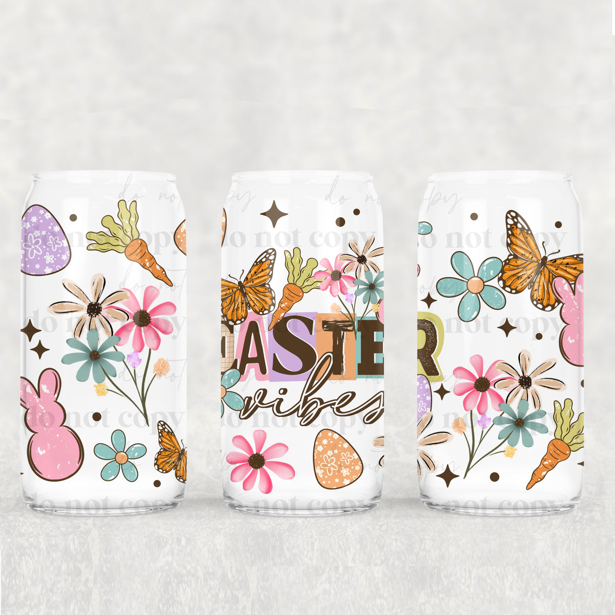 Easter Vibes 16oz Glass Wrap