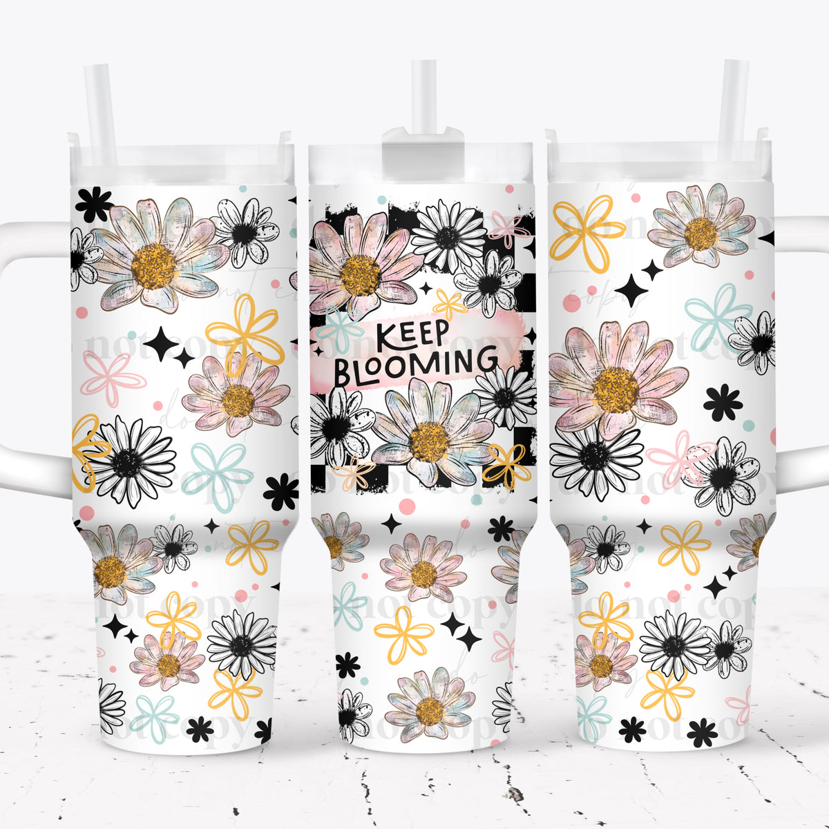 Keep Blooming 40oz Tumbler Wrap