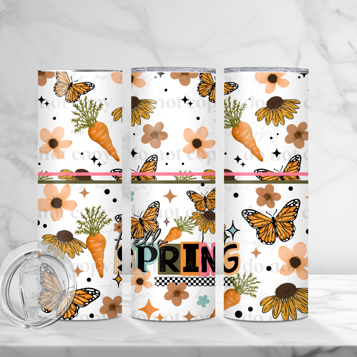 Hello Spring Tumbler Wrap