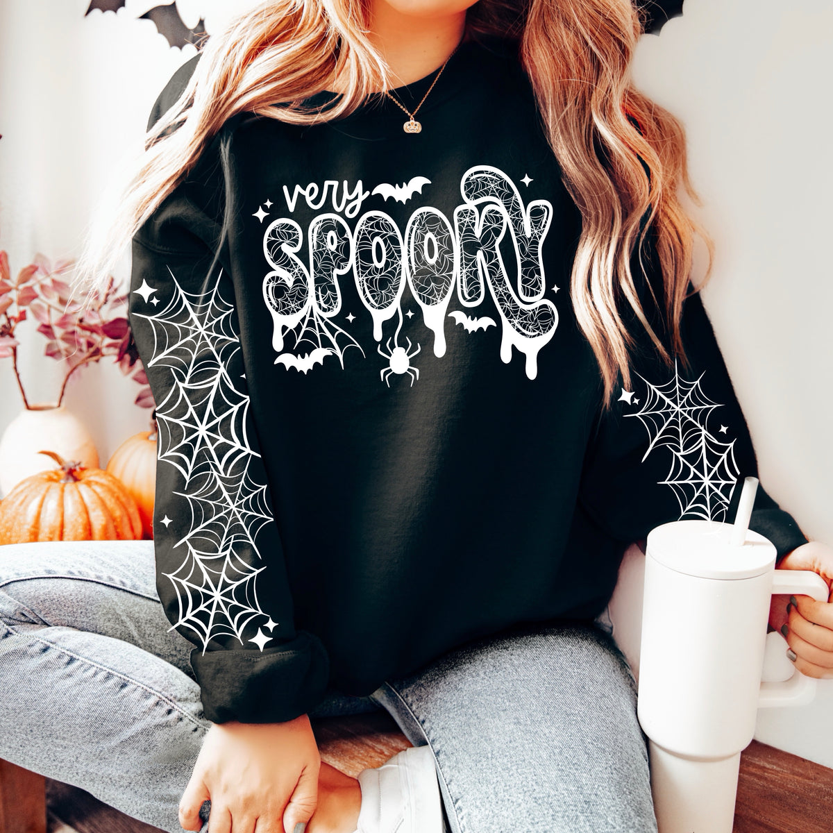 Very Spooky w/ Sleeves Single Color PNG