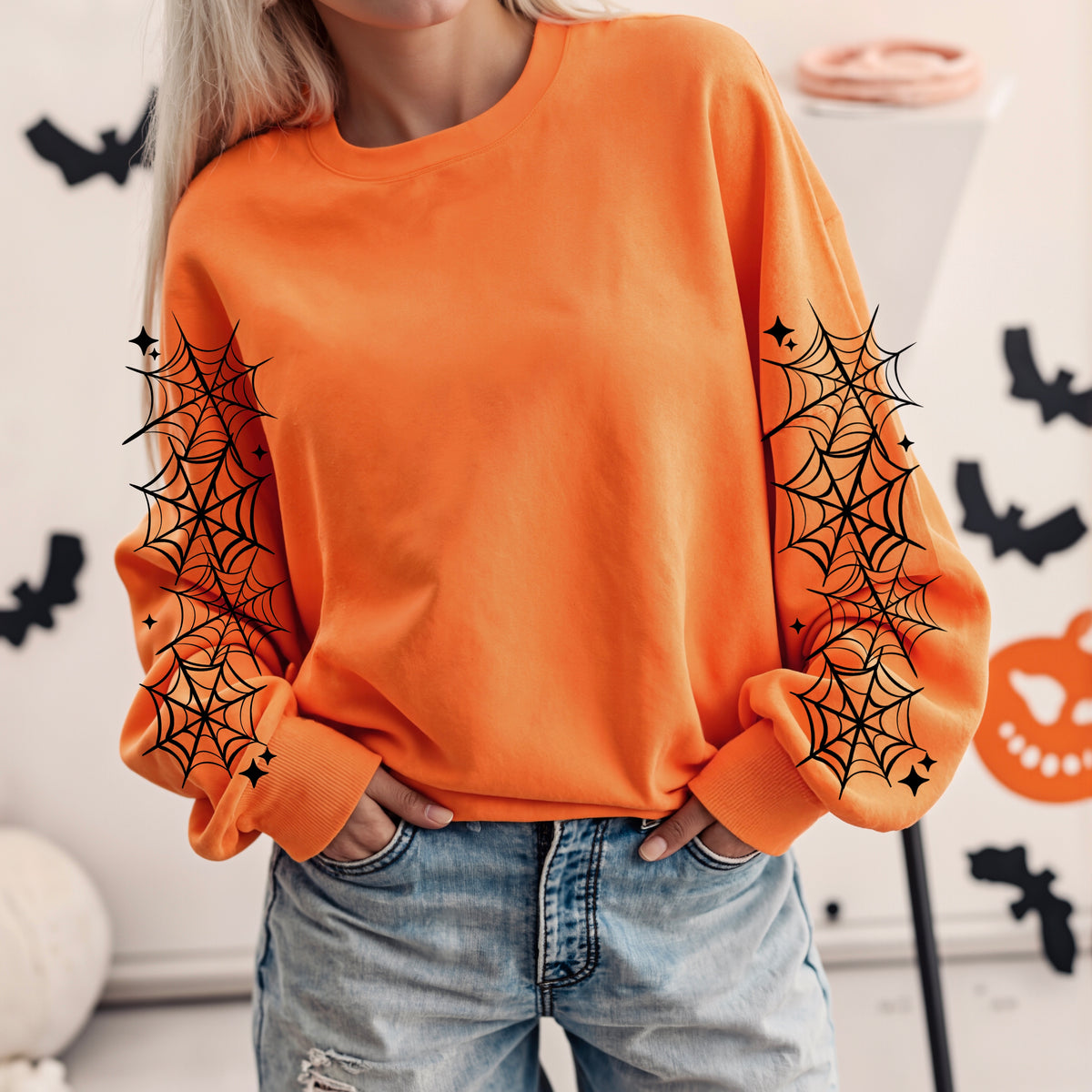 Spider Web Sleeves Only Single Color PNG
