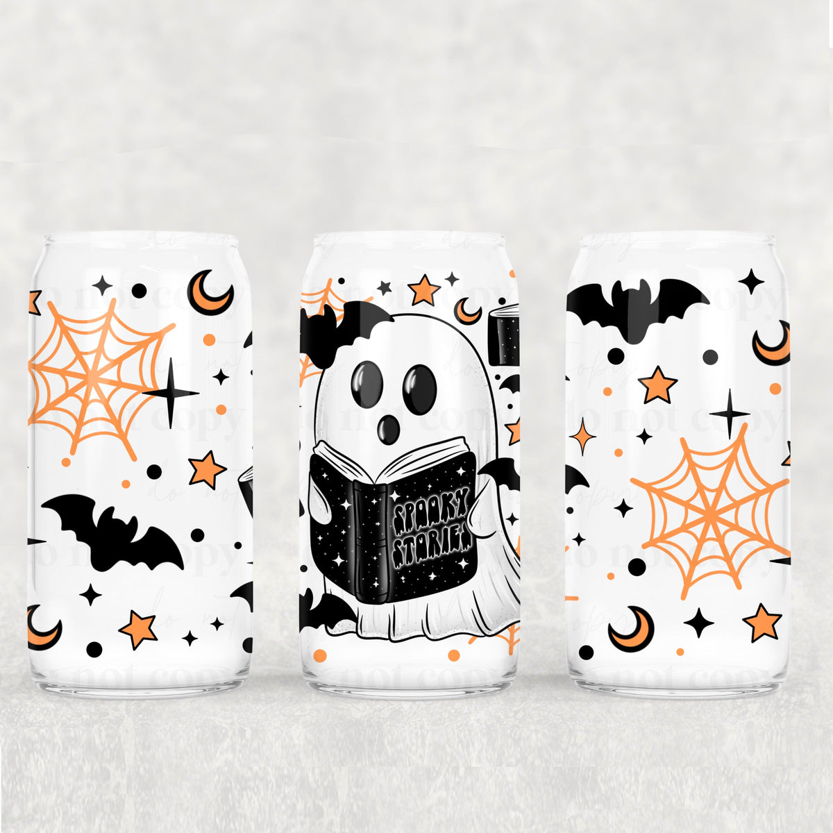 Spooky Stories Ghostie 16oz Glass Wrap