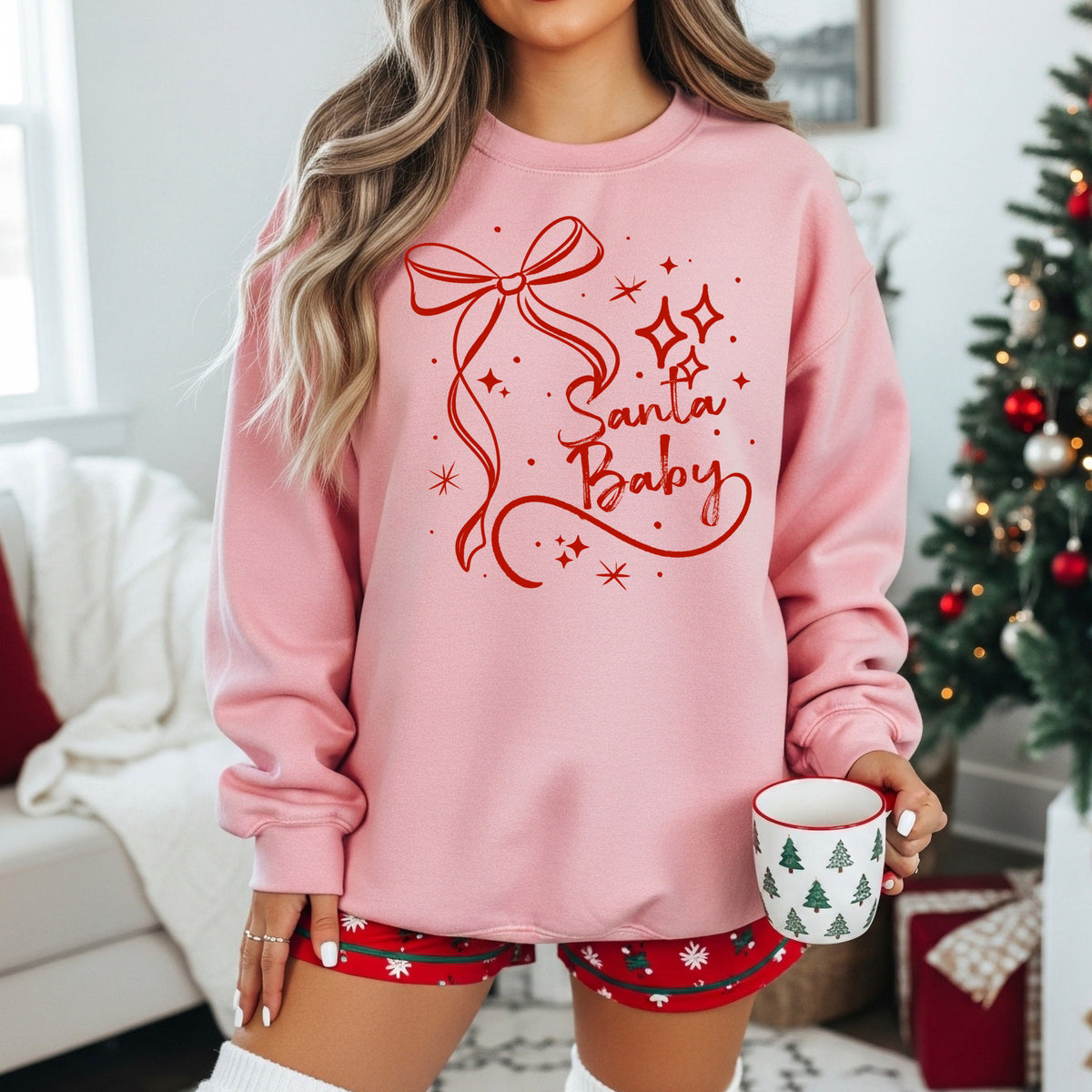 Santa Baby Single Color PNG