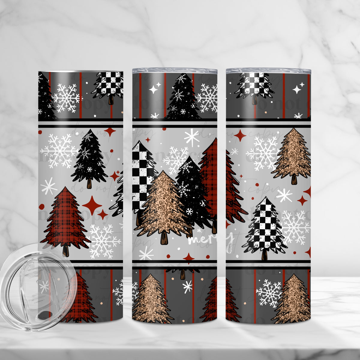 Merry Trees Tumbler Wrap