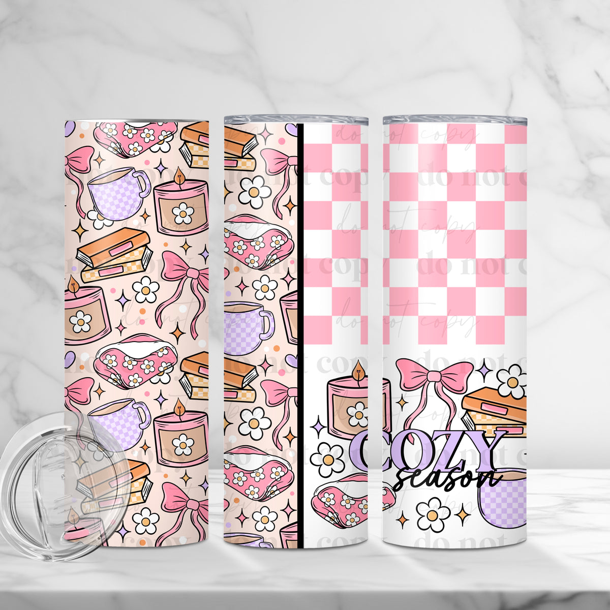 Pink Cozy Season Tumbler Wrap