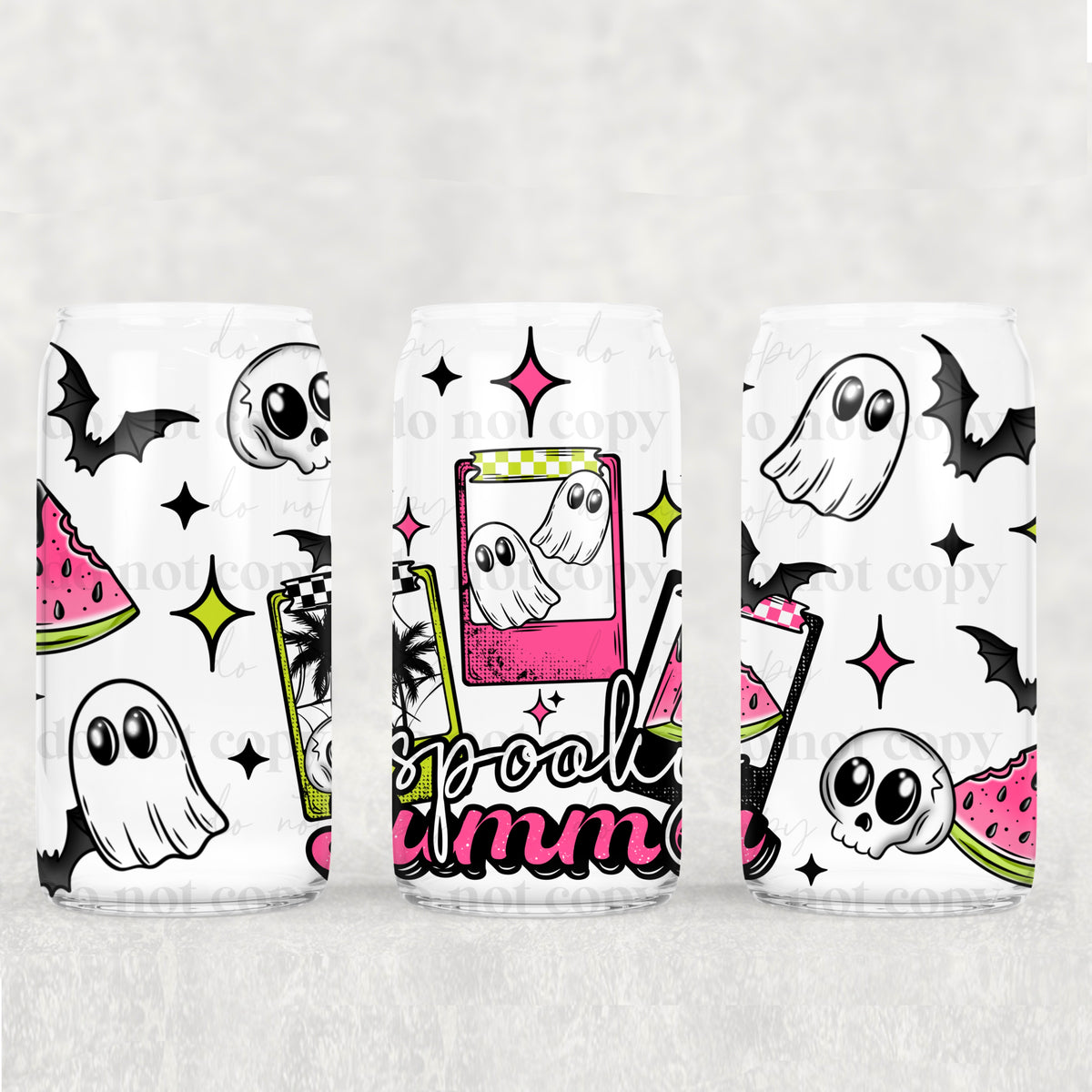 Spooky Summer 16oz Glass Wrap