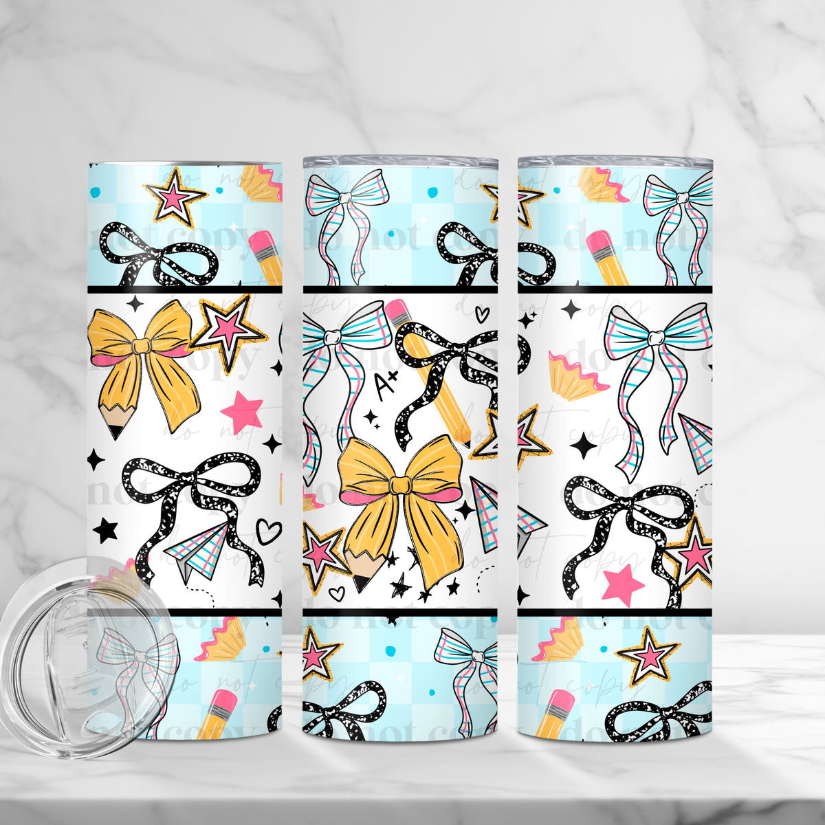School Bows Tumbler Wrap