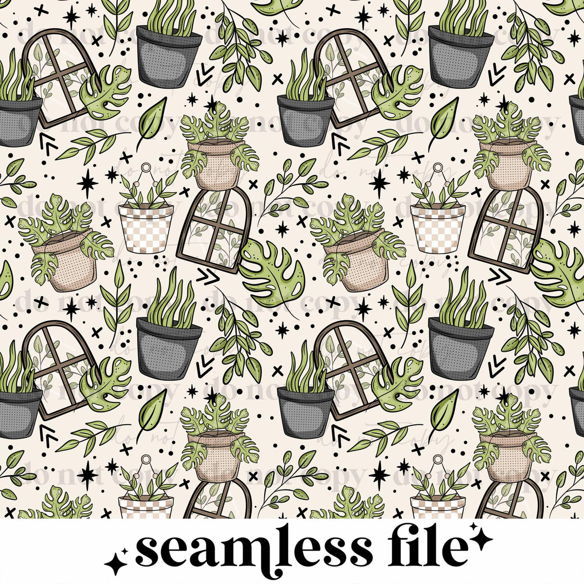 Monstera Window Seamless