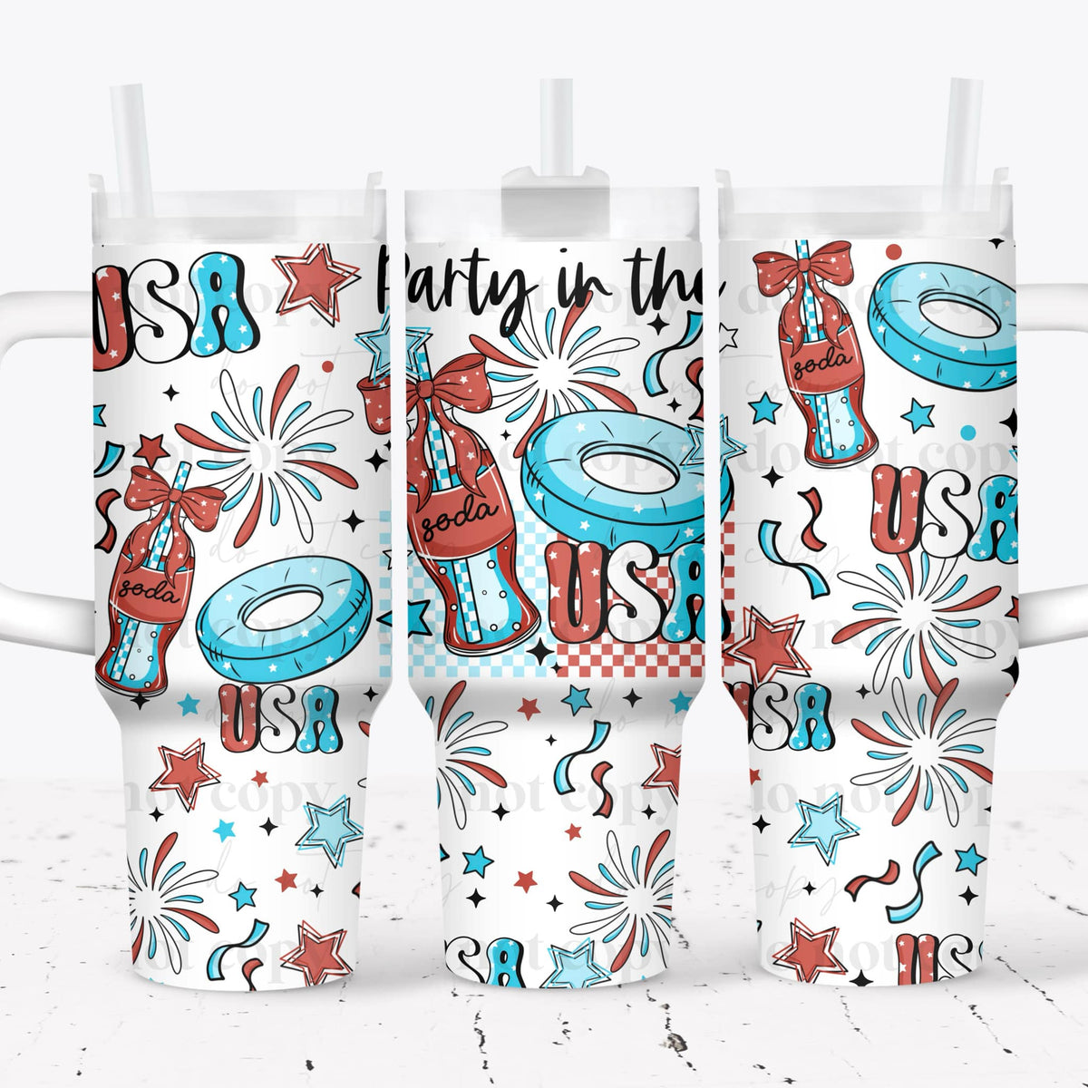Party In The USA 40oz Tumbler Wrap
