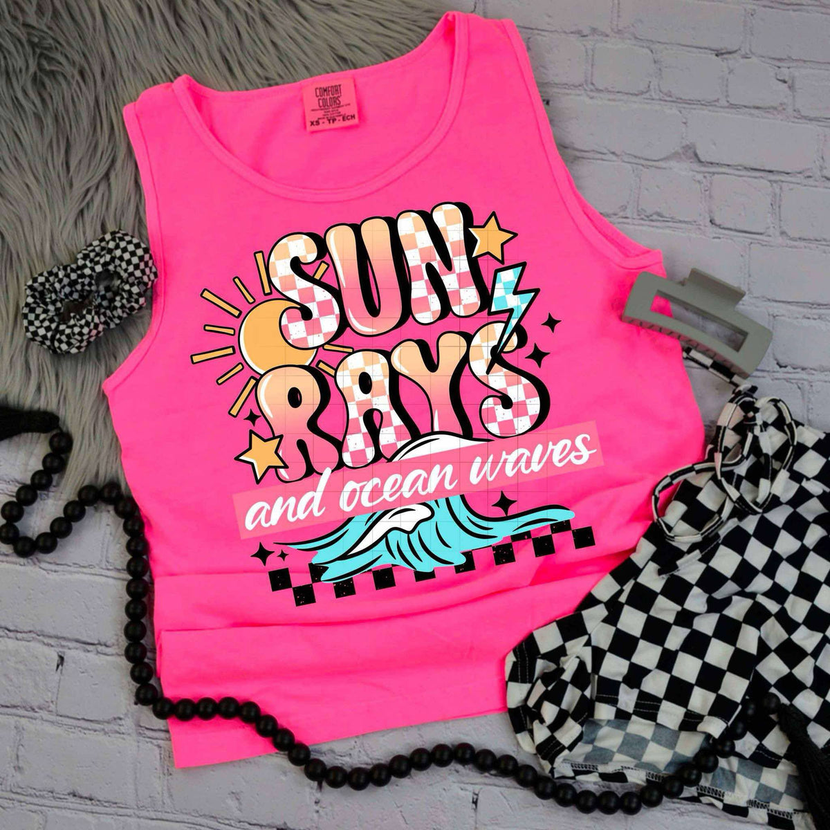 Sun Rays & Ocean Waves PNG