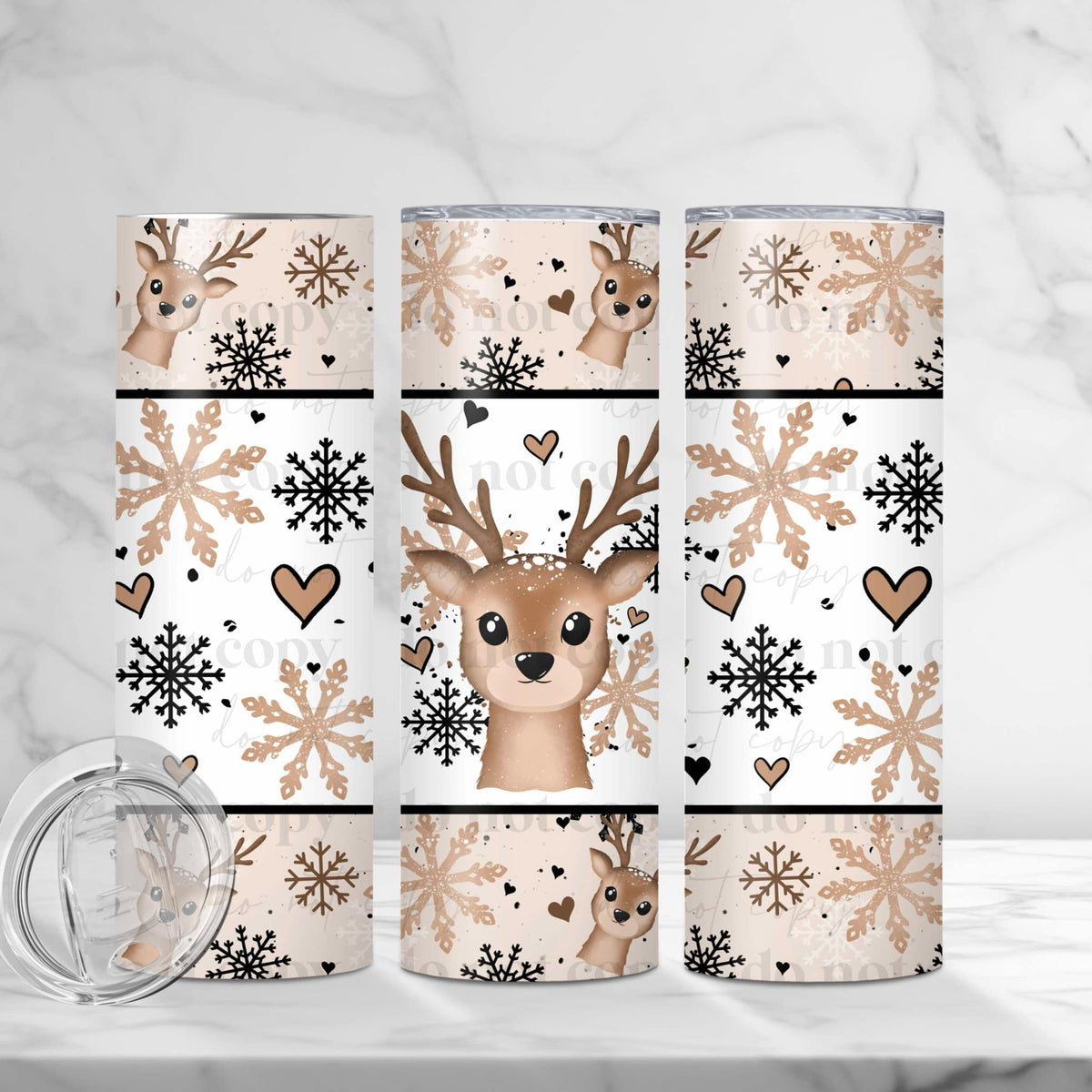 Winter Deer Tumbler Wrap