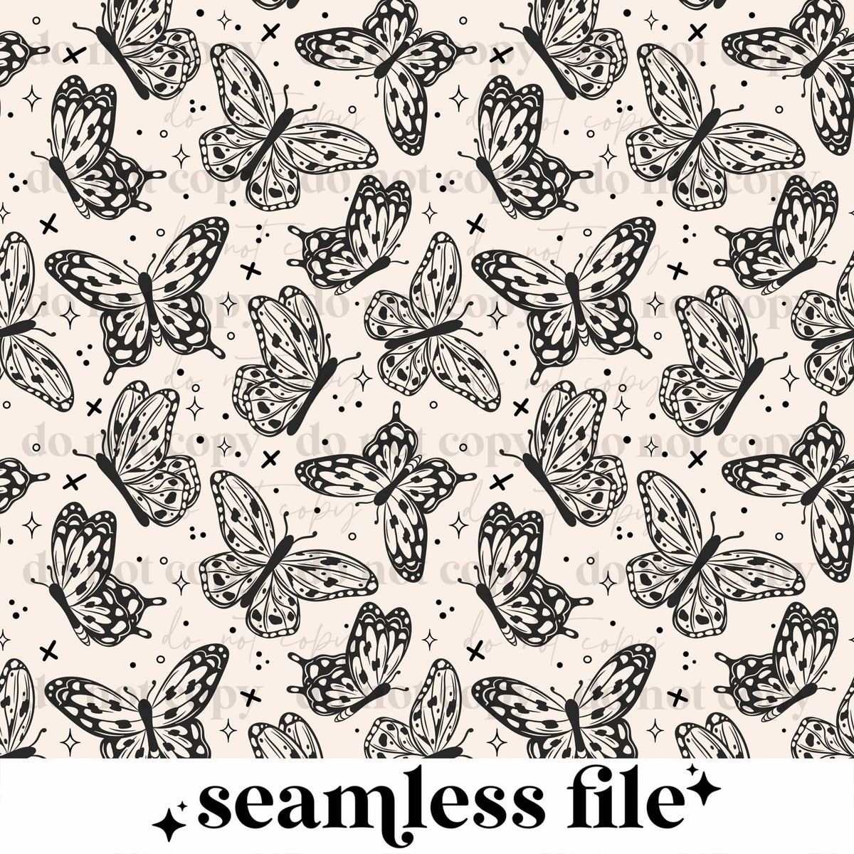 Keep Going Butterflies Tan Seamless