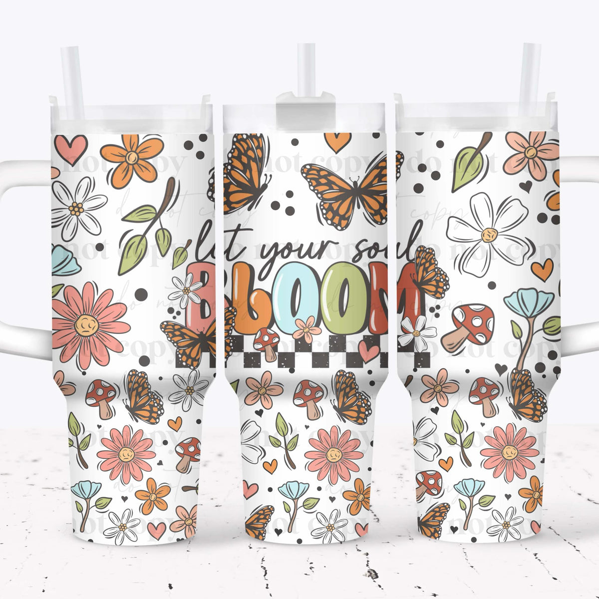 Let Your Soul Bloom 40oz Tumbler Wrap