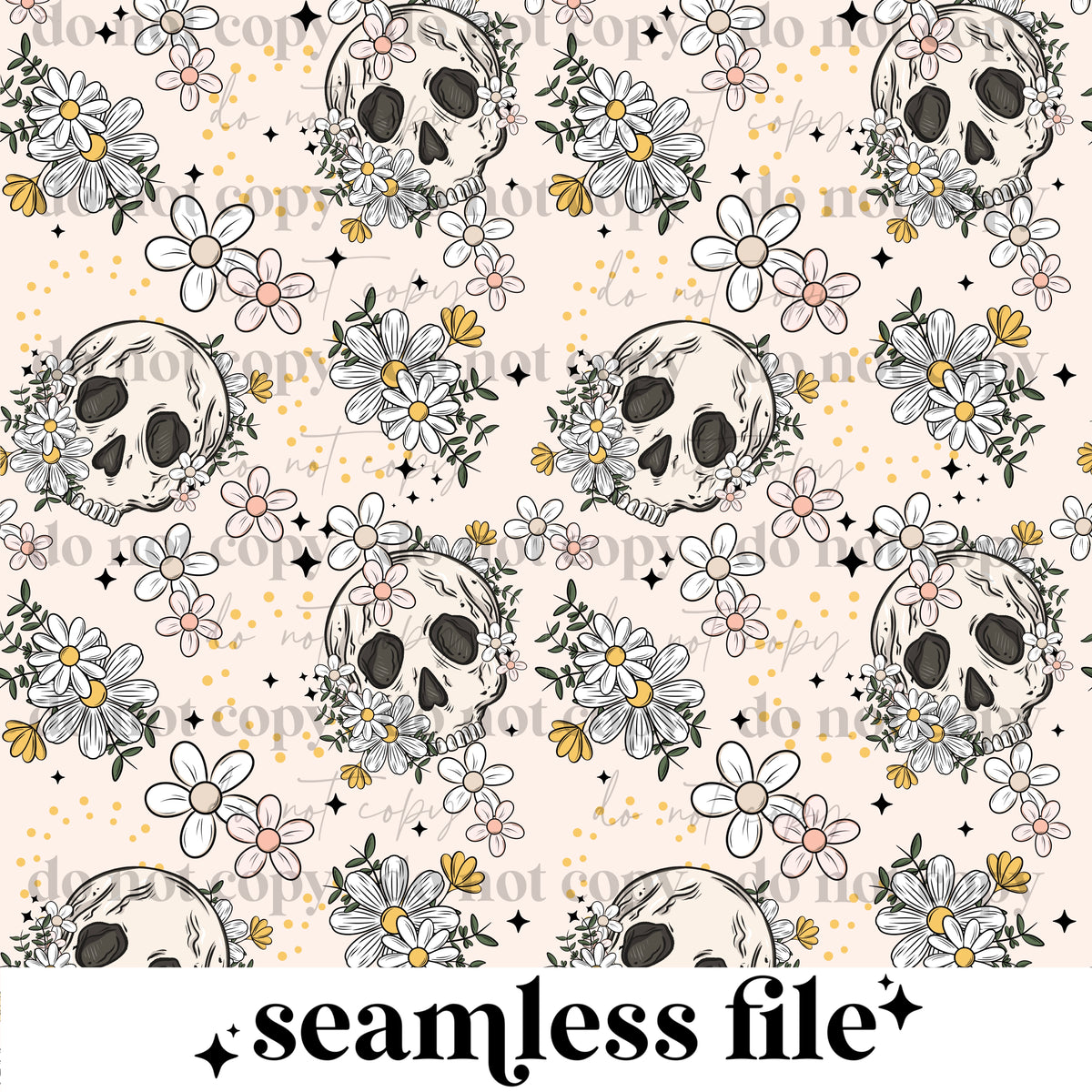 Floral Skellie Seamless